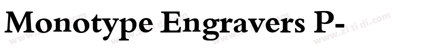 Monotype Engravers P字体转换